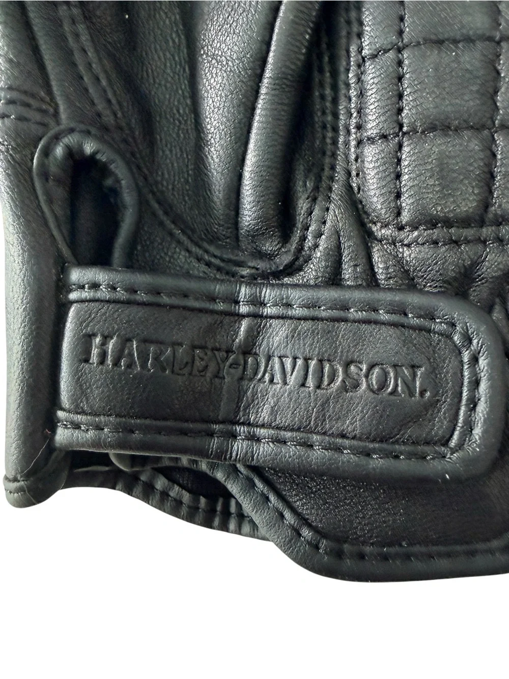 Harley-Davidson Women’s Oakbrook Black Fingerless Leather Riding Gloves XL